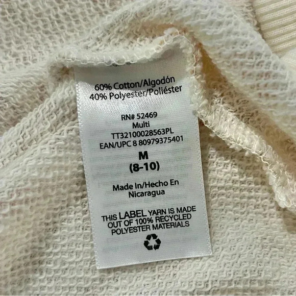 NWT Time & Tru Faded Animal Leopard Print Sweatshirt Crew Neck Pullover Size M - Picture 6 of 8